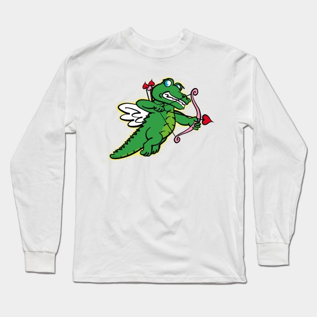 Modest Gator Cupid Long Sleeve T-Shirt by BenSimons